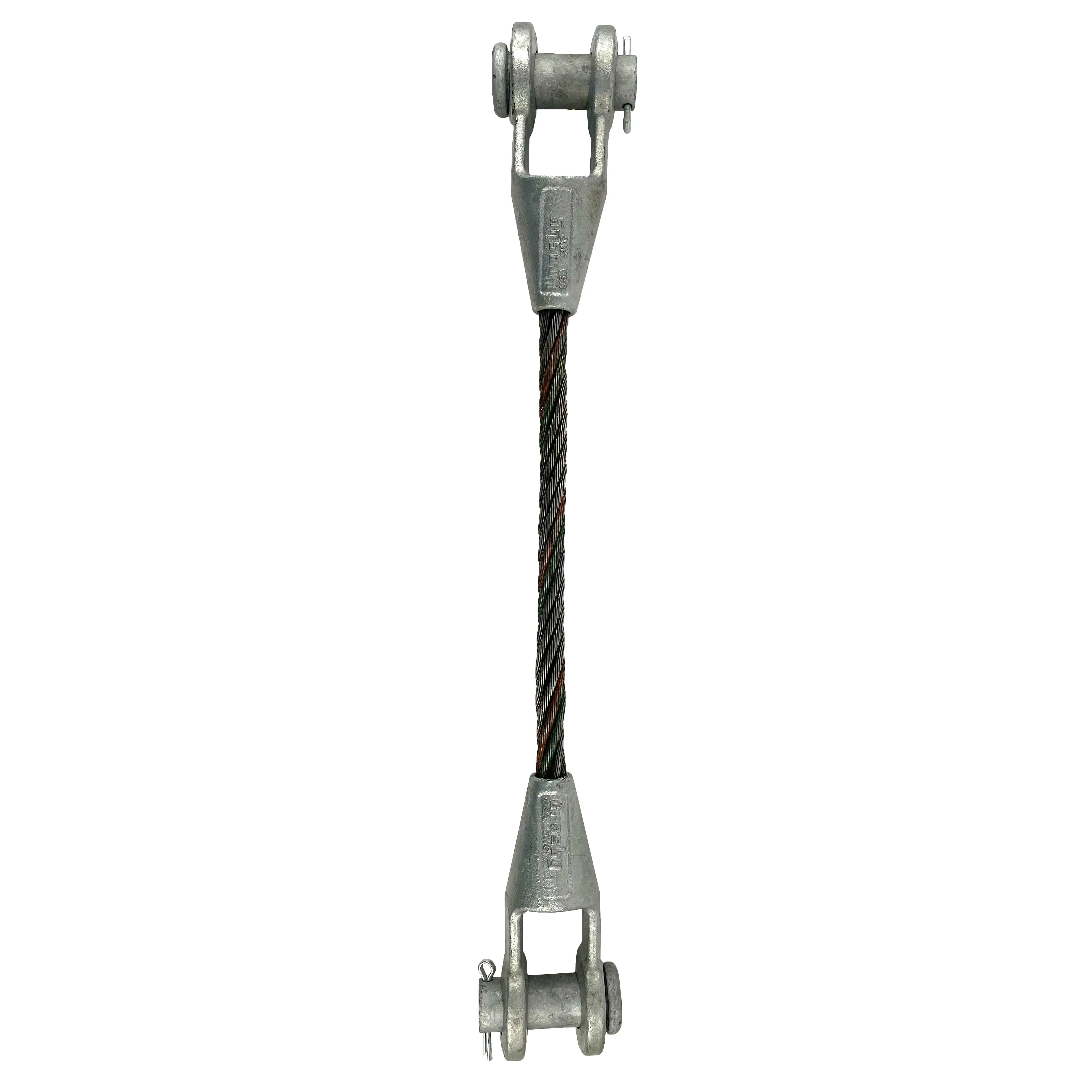 1-1/2" x 18' Open and Open Spelter Socket Wire Rope Sling