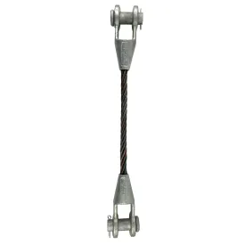 1-1/2" x 18' Open and Open Spelter Socket Wire Rope Sling