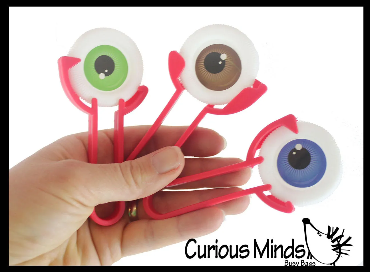 120 Eye Party Favors (Glow Bouncy Balls, Sticky, Disc Shooters) - Eyeball Gross School Supply - Doctor, Optometrist Ophthalmology - Party Favor -Halloween Trick or Treat