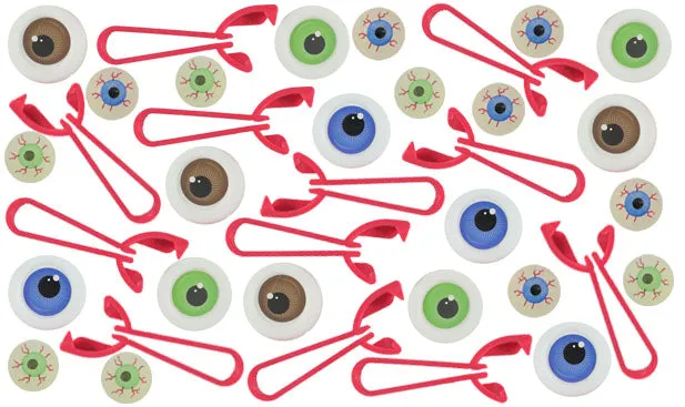 120 Eye Party Favors (Glow Bouncy Balls, Sticky, Disc Shooters) - Eyeball Gross School Supply - Doctor, Optometrist Ophthalmology - Party Favor -Halloween Trick or Treat