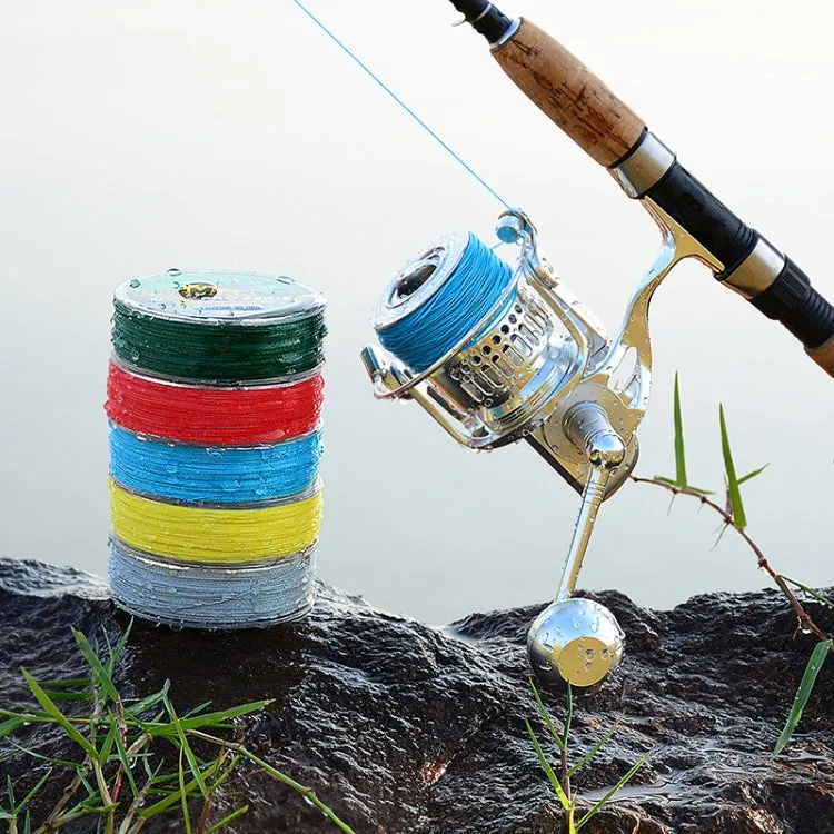 2 PCS PROBEROS 4 Edited 100M Strong Horse Fish Line, Line number: 0.6 / 8LB(Blue)