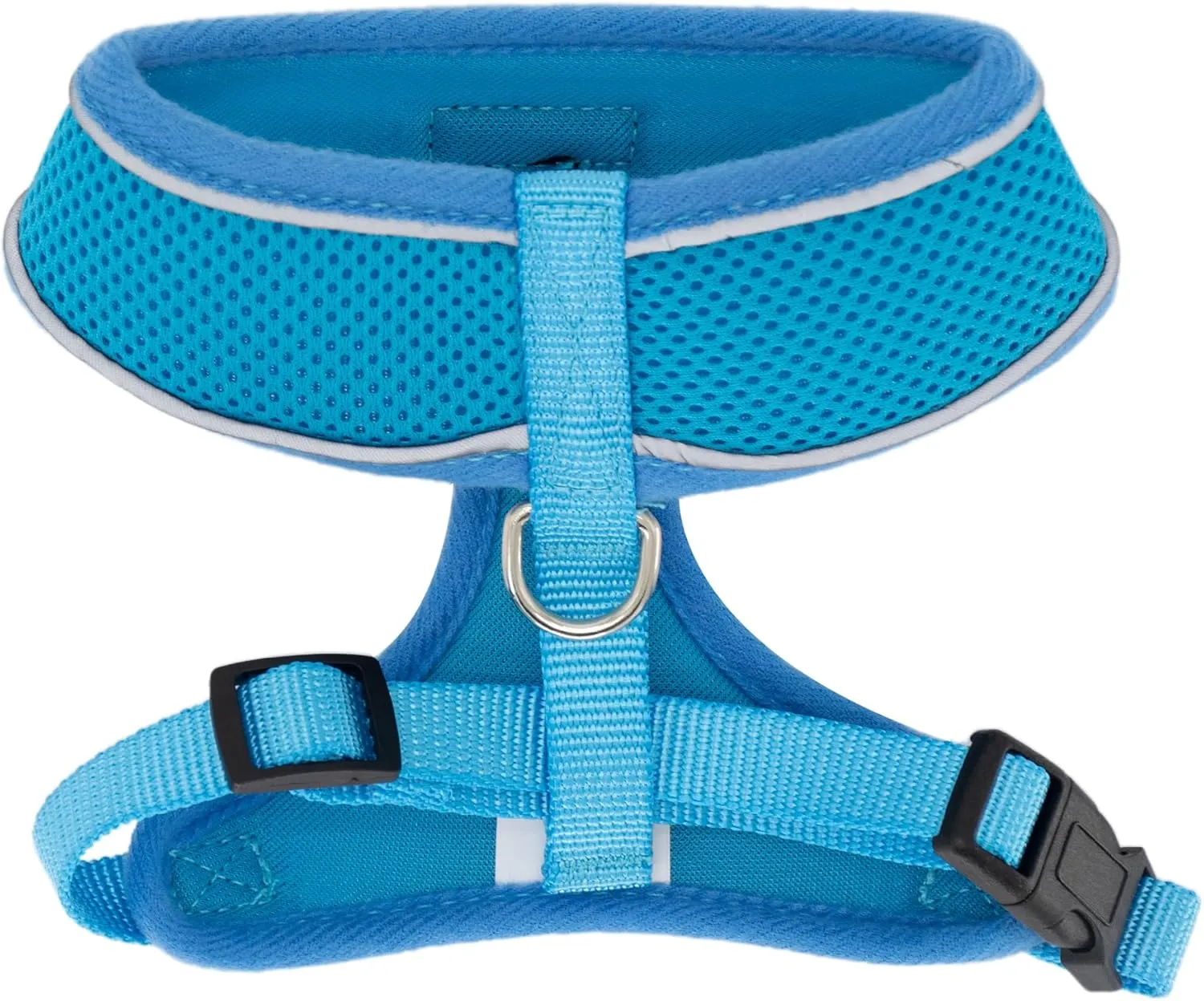 AIITLE Breathable Dog Harness for Small Dogs, Comfortable Adjustable Mesh Vest with Quick-Release Buckle, Reflective Safety Strips  Perfect for Poodles, Teddy Dogs (M, Blue)