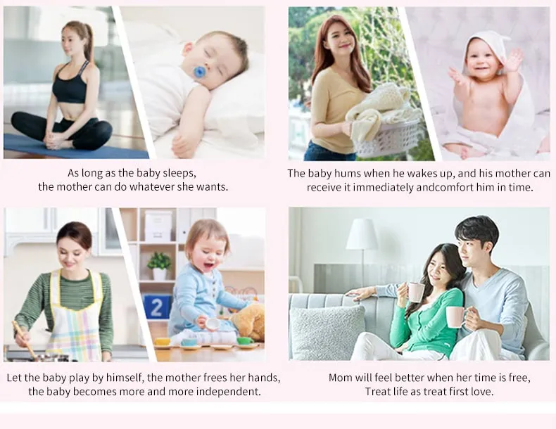 Anjielosmart Newest 3.5 inch wireless Baby Monitor Infant Night Vision Camera, Two Way intercom,Temperature Sensor,ECO Mode