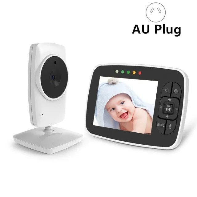 Anjielosmart Newest 3.5 inch wireless Baby Monitor Infant Night Vision Camera, Two Way intercom,Temperature Sensor,ECO Mode