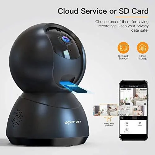 Baby Monitor Camera Pan/Tilt/Zoom WiFi 1080P Pet Camera