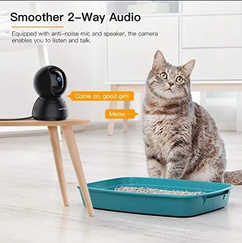 Baby Monitor Camera Pan/Tilt/Zoom WiFi 1080P Pet Camera