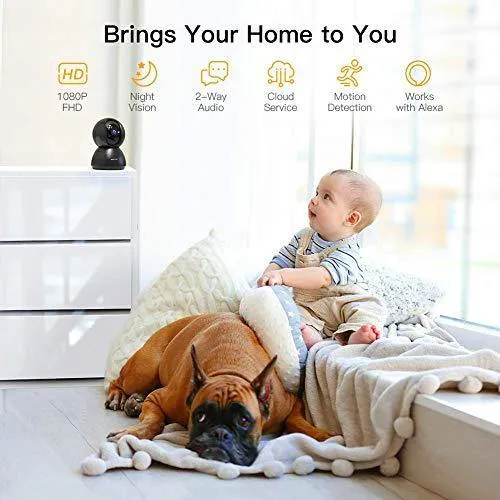 Baby Monitor Camera Pan/Tilt/Zoom WiFi 1080P Pet Camera