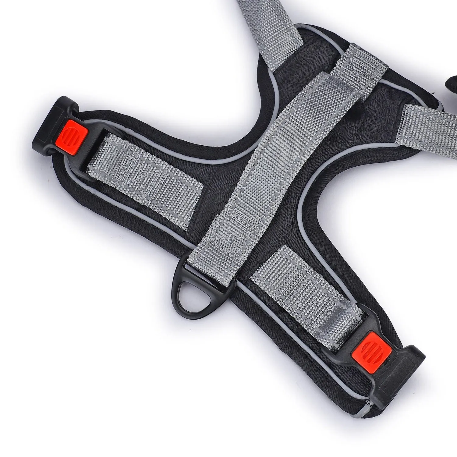 BASIL Dog Handle Harness No-Pull Adjustable Vest Harness, Reflective Black