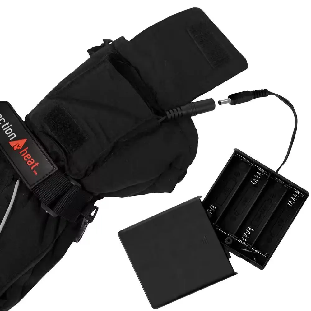 Black AA Battery Heated Gloves