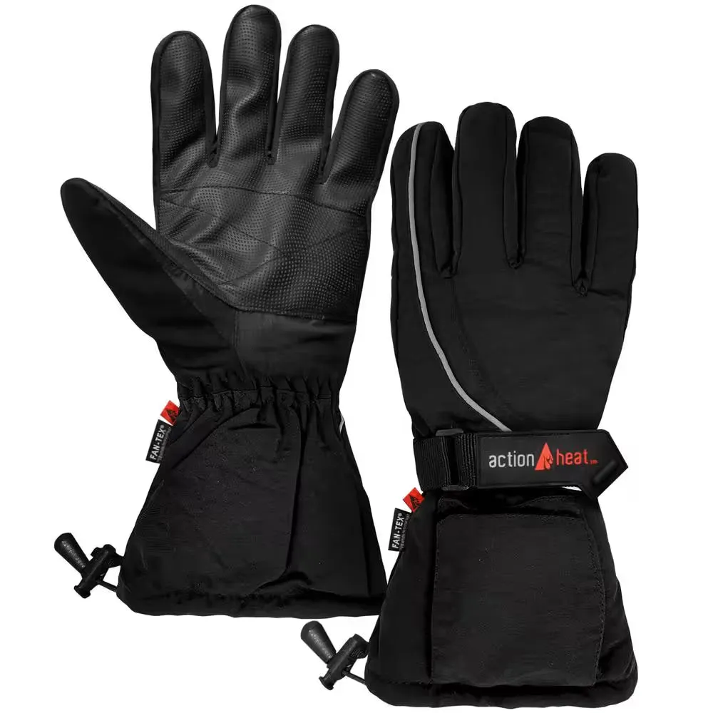 Black AA Battery Heated Gloves