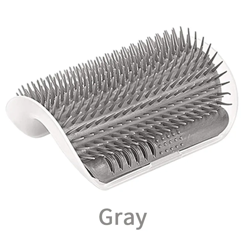 Cat Self Groomer With Catnip Soft Cats Wall Corner Massage Cat Comb Brush