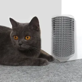 Cat Self Groomer With Catnip Soft Cats Wall Corner Massage Cat Comb Brush
