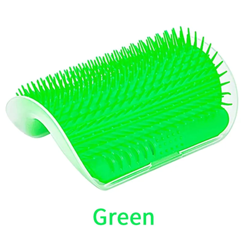 Cat Self Groomer With Catnip Soft Cats Wall Corner Massage Cat Comb Brush