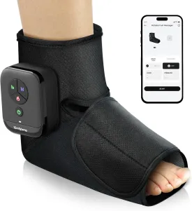 Comfytemp Portable Foot Massager with Heat, Father's Day Gifts for Dad Him Men, FSA HSA Eligible Foot Compression Massager for Plantar Fasciitis, Rechargeable Ankle Massage (1 Pack, Fits Size 6 to 10)