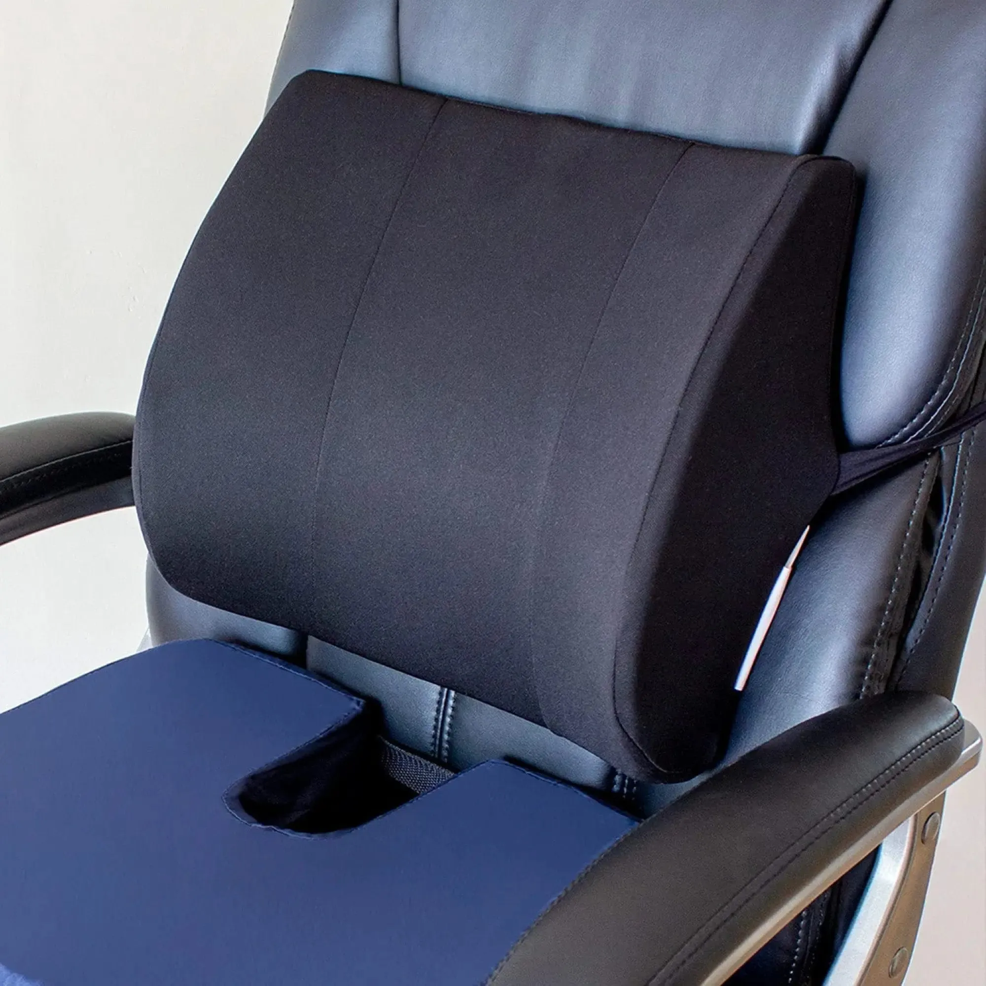 DMI® Lumbar Seat Cushion, Black, 14 x 13 x 3 in.