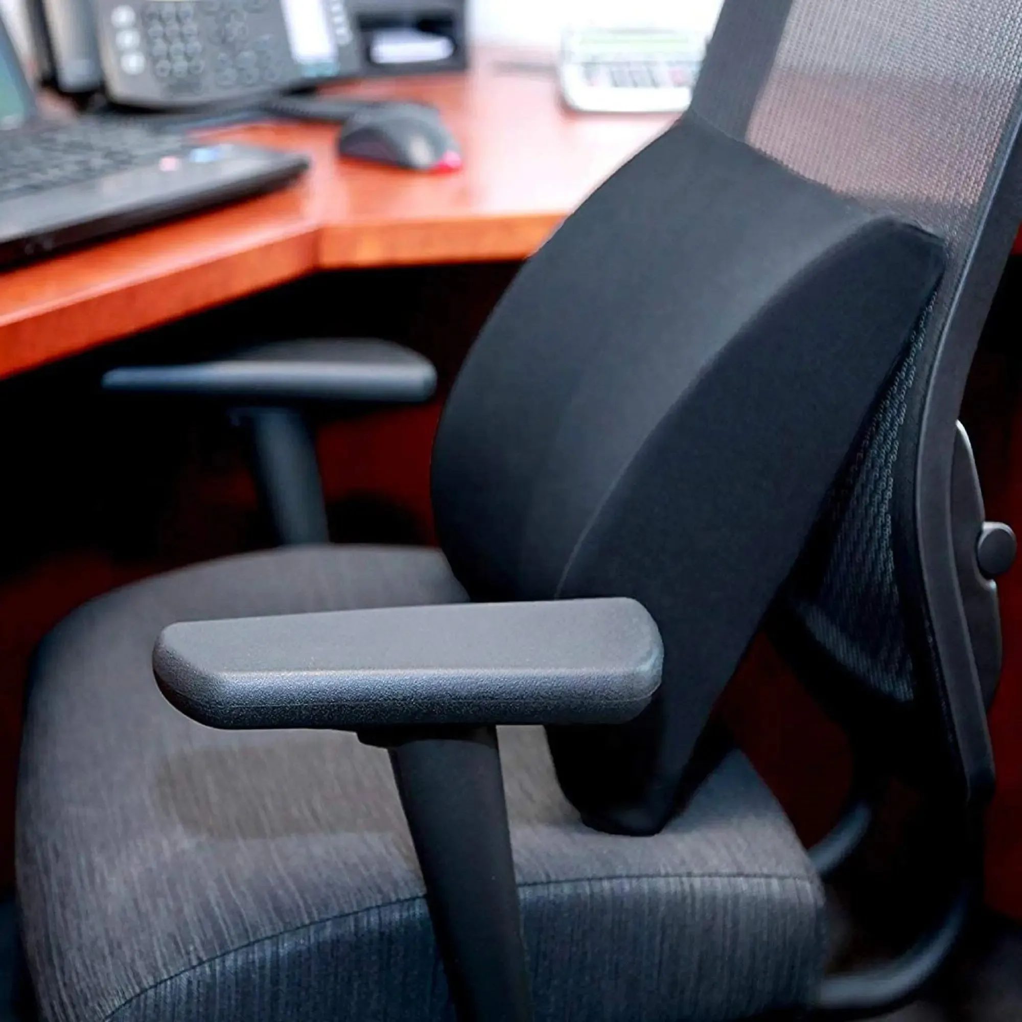 DMI® Lumbar Seat Cushion, Black, 14 x 13 x 3 in.