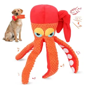 Durable Interactive Squeaky Octopus Pet Toy