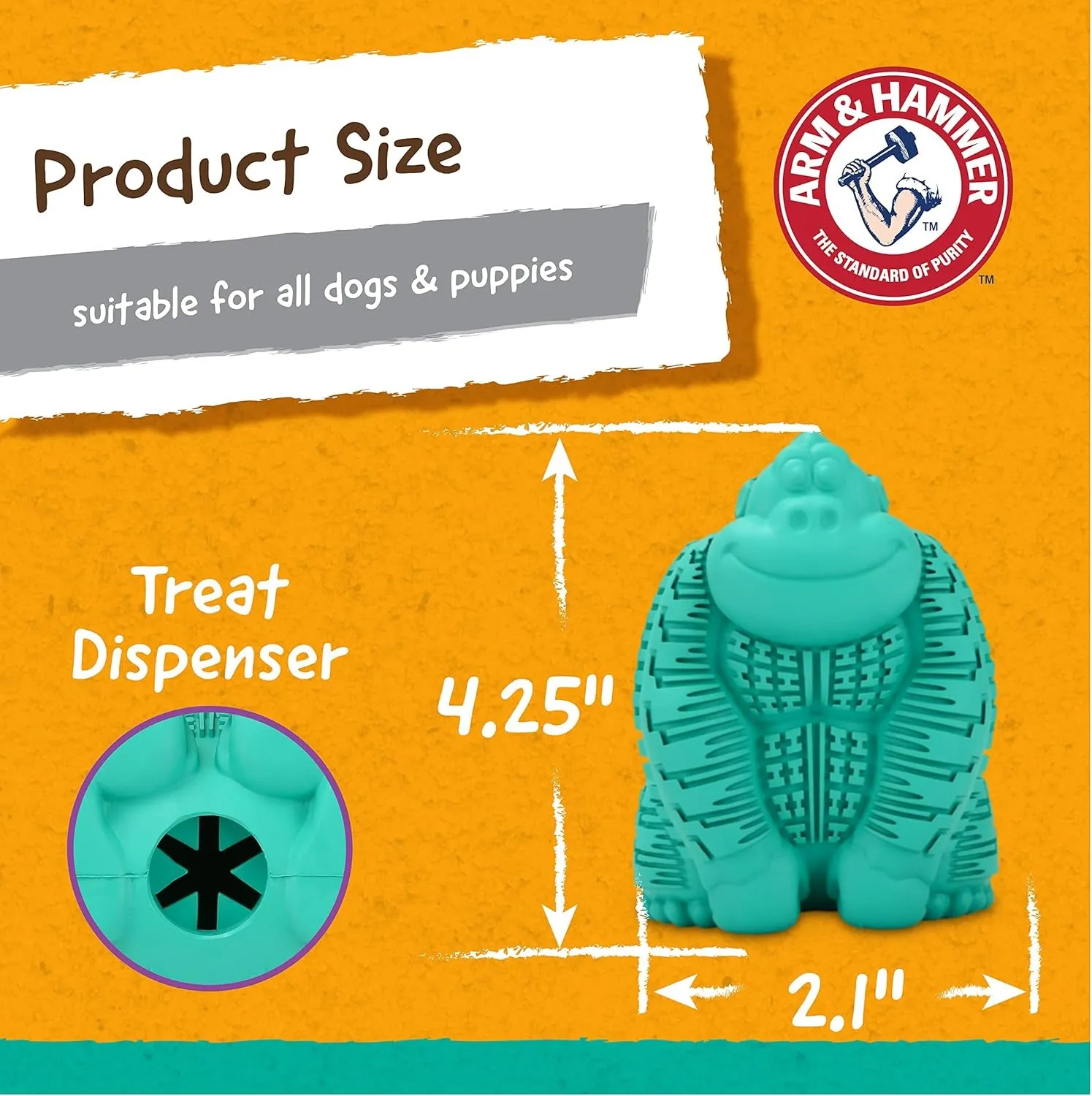 for Pets Super Treadz Gorilla Dental Chew Toy for Dogs - Dog Dental Toys Reduce Plaque & Tartar Buildup without Brushing - Safe for Dogs up to 35 Lbs (Pack of 12)