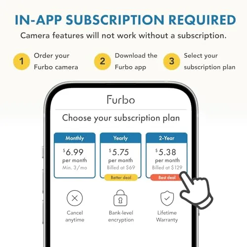 Furbo 360° Dog Camera   Nanny Bundle: Home Security & Dog Safety Alerts, Rotating Pet Treat Dispenser Camera with Speaker, Smart Home Indoor Cam w Phone App (Additional Subscription Required at Setup)