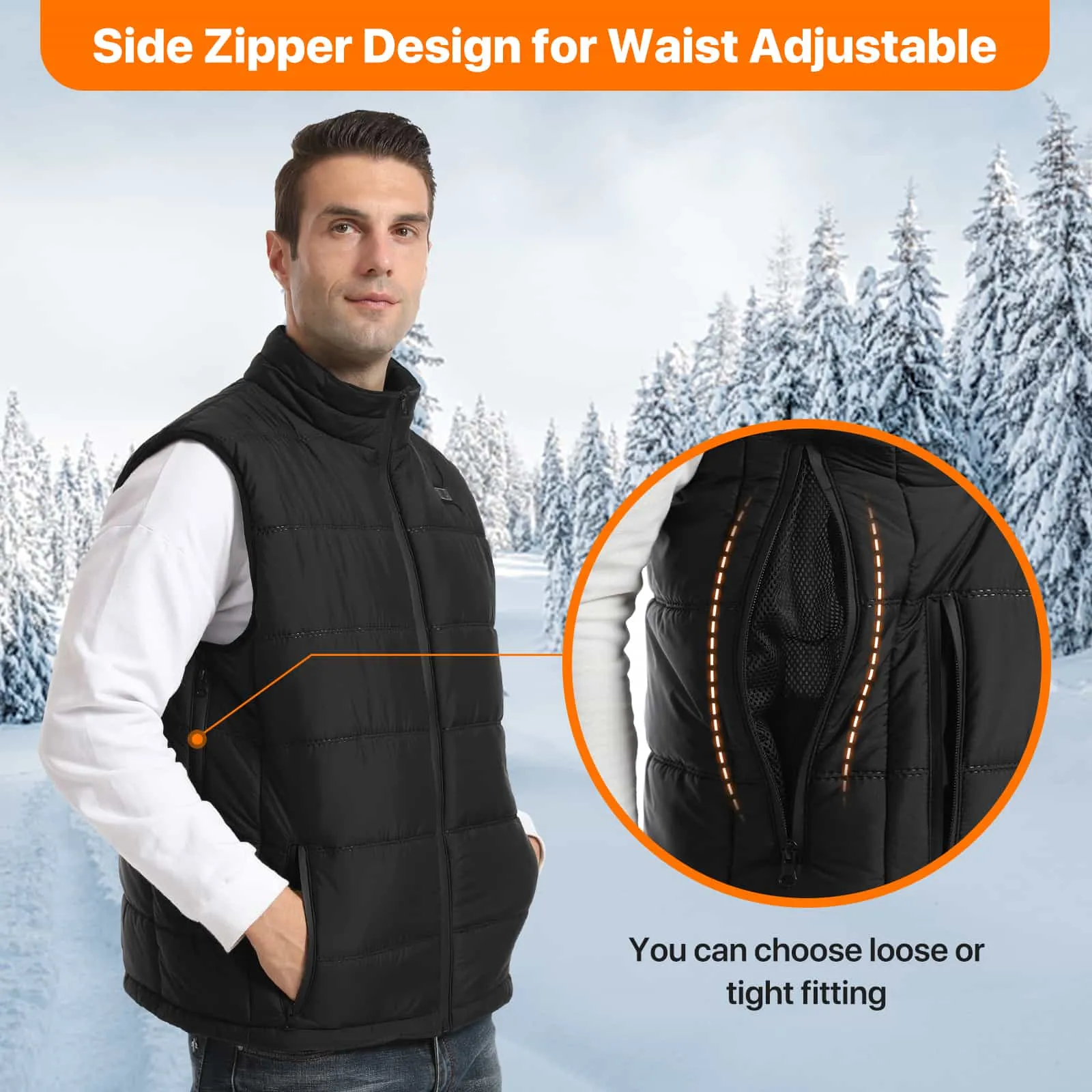 Heated Vest - Adjustable Dual Temperature for Maximum Warmth