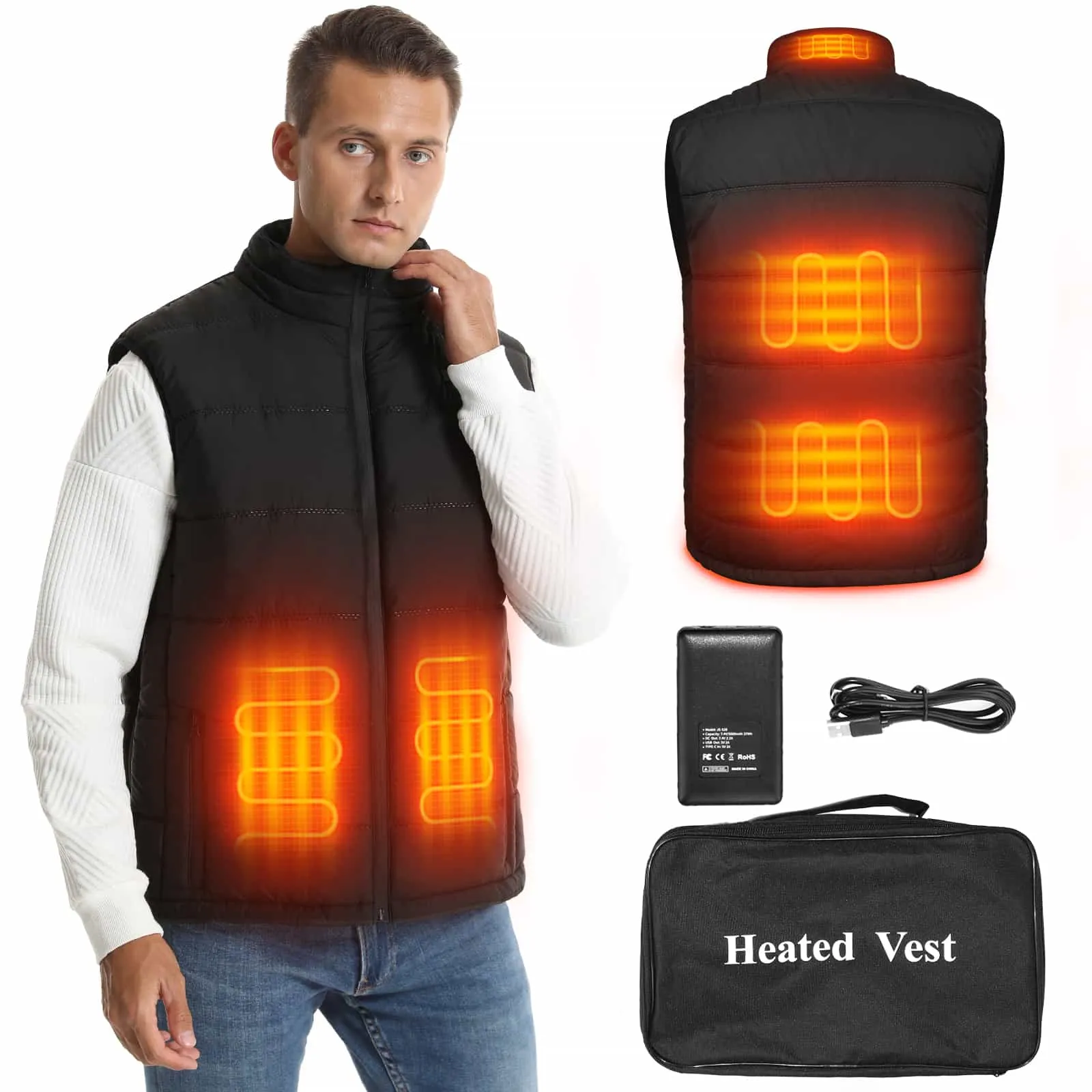 Heated Vest - Adjustable Dual Temperature for Maximum Warmth