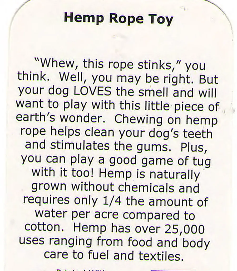 Hemp Dog Toy Knotty Rope
