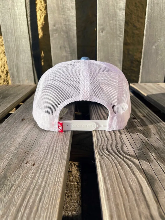 Hooey CR092 "Cactus Ropes" Denim/White Patch Snap Back Cap