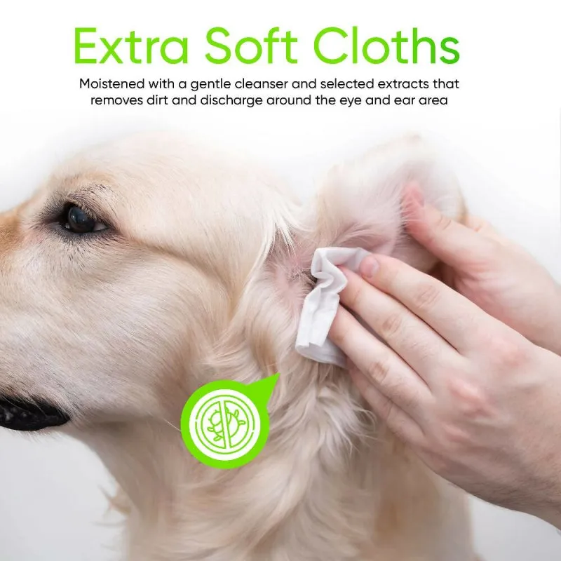 KIVEMA Hypoallergenic Dog Wipes - Eye & Ear Pet Face Wipes - Grooming Wipes for Dogs - Pet Towelettes ((400 Wipes Bucket) FBM)