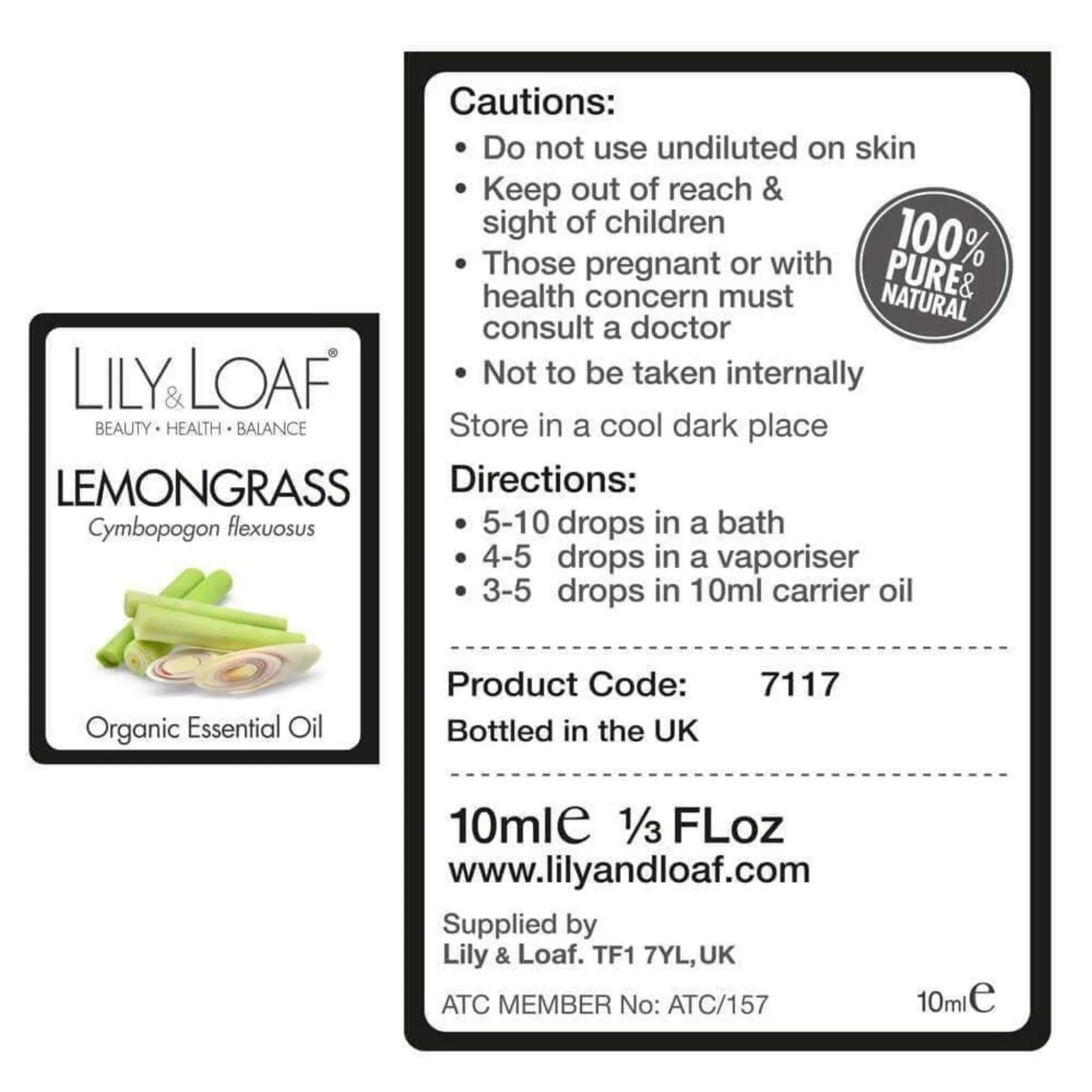 Lemongrass Organic Essential Oil