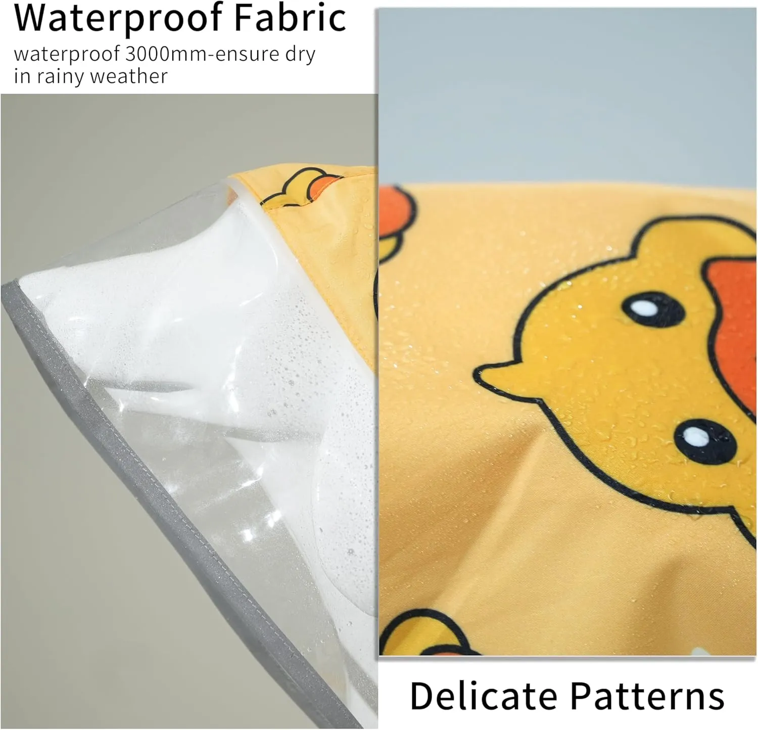 MAMORE Dog Raincoat Hooded Slicker Poncho with Leash Hole, Waterproof Dog Rain Jacket with Reflective Strip for Small to 3X-Large Dogs and Puppies Packable (Yellow Ducks, XXX-Large)