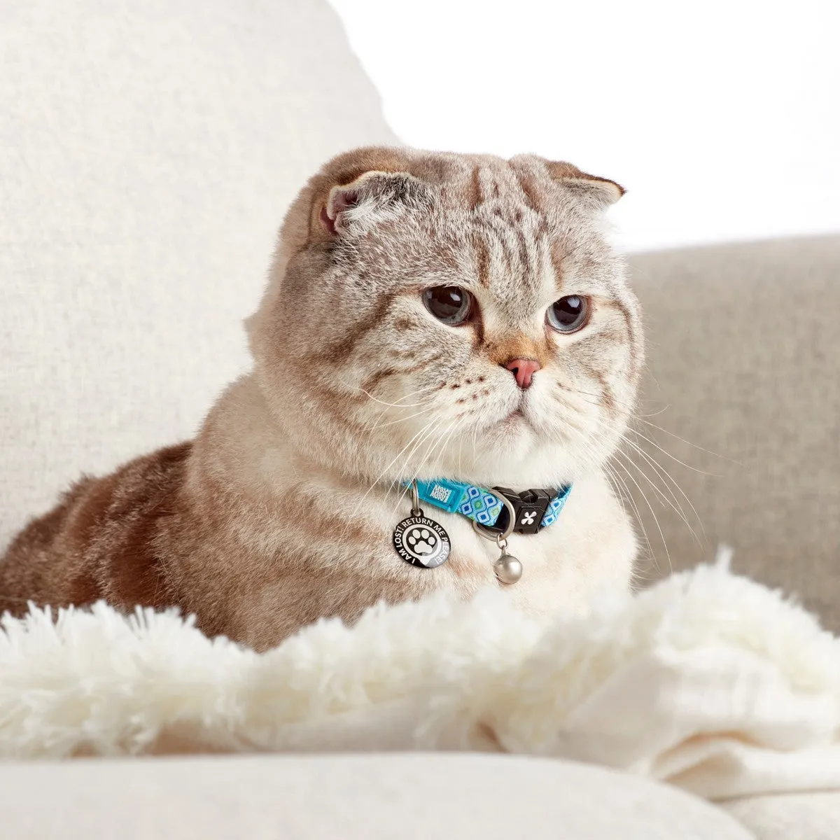 Max&Molly Smart ID Cat Collar Retro Blue
