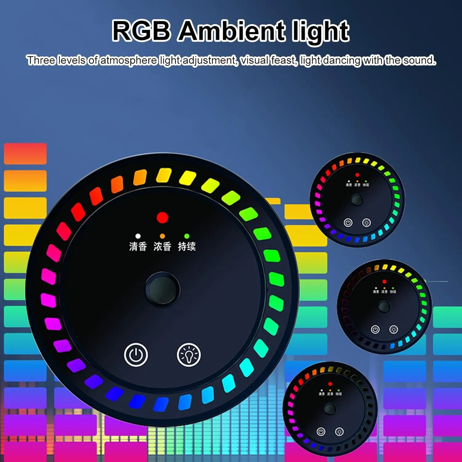 Mist Ultrasonic Humidifier Car Fragrance Diffuser Sure Here's A Product Title for Listing Air Freshener with Colorful Light Rechargeable Auto Gulong