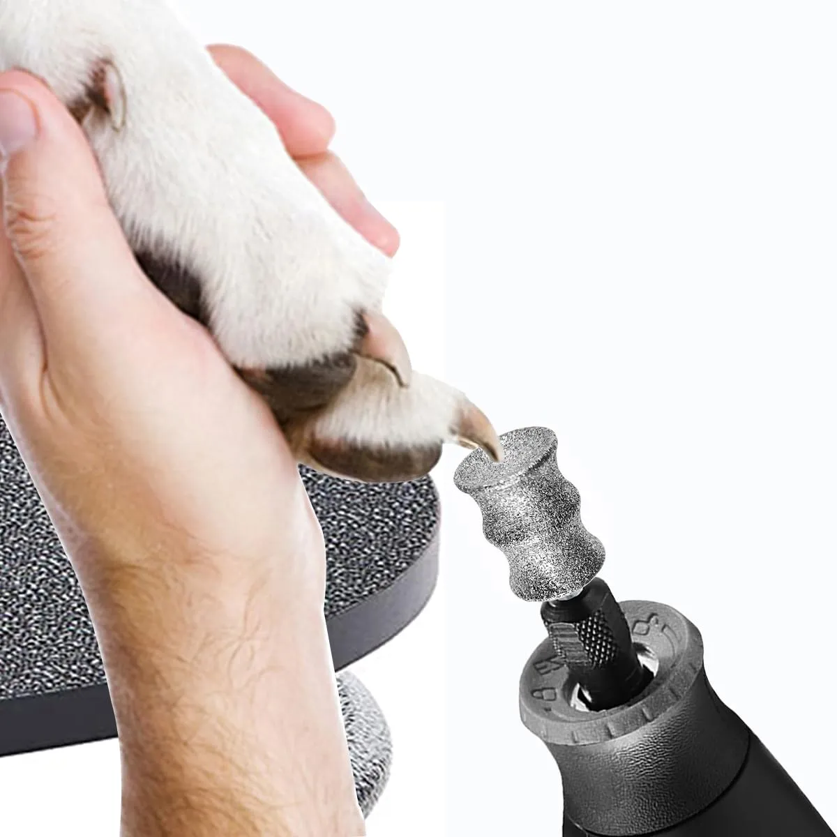 Nail Diamond bits for Dremel - Dog Nail Grinder Attachment for Large Medium Small Dogs - 1/8" Pet Nail Grinder Wheel Work with Dremel for Pet Nail Care (A