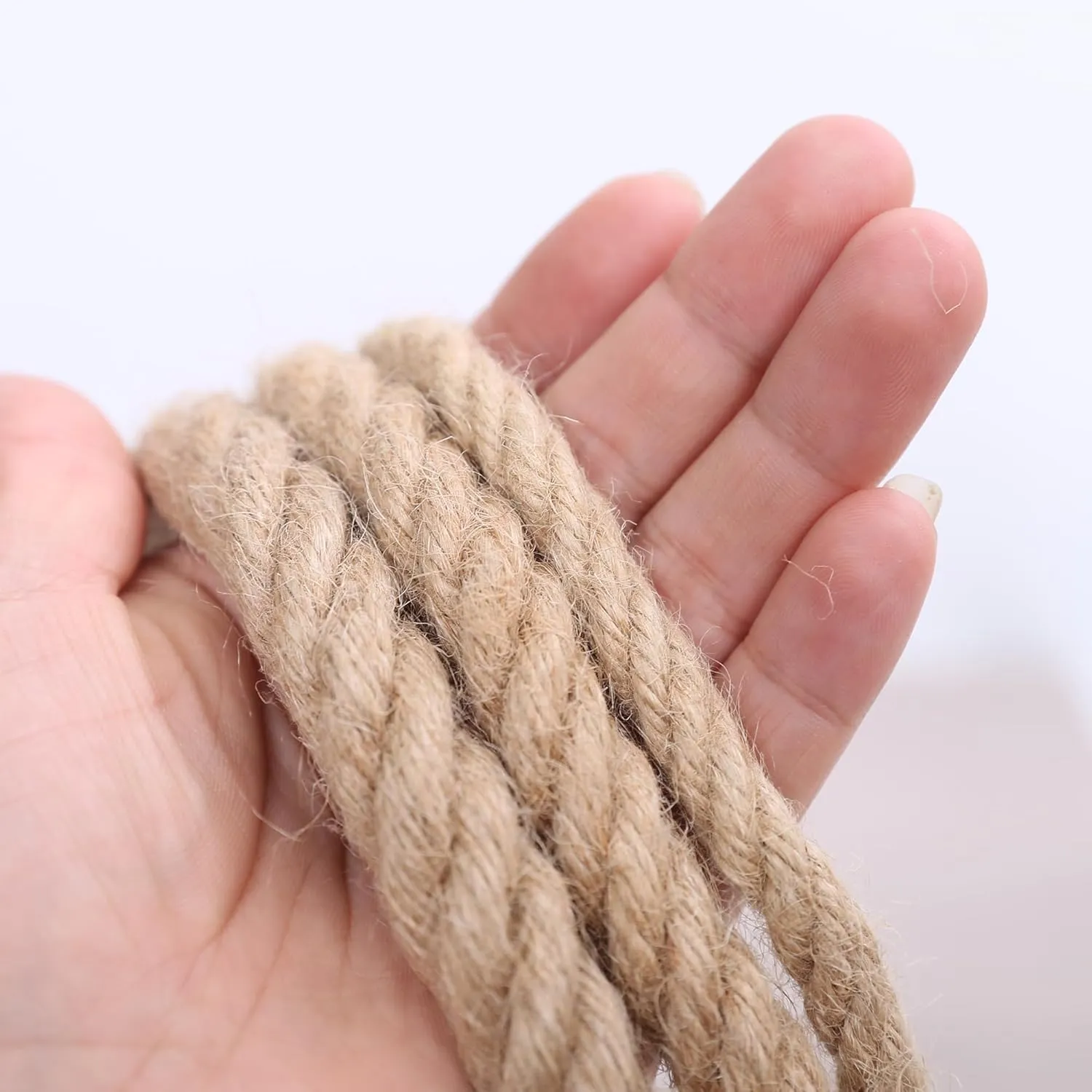 Natural Jute Rope for Crafts, Cat Scratching, and Outdoor Projects 0.95inch x 50 Feet/100 Feet/165 Feet Eco-Friendly and Durable Multi-Purpose Use (24mm 165 Feet)
