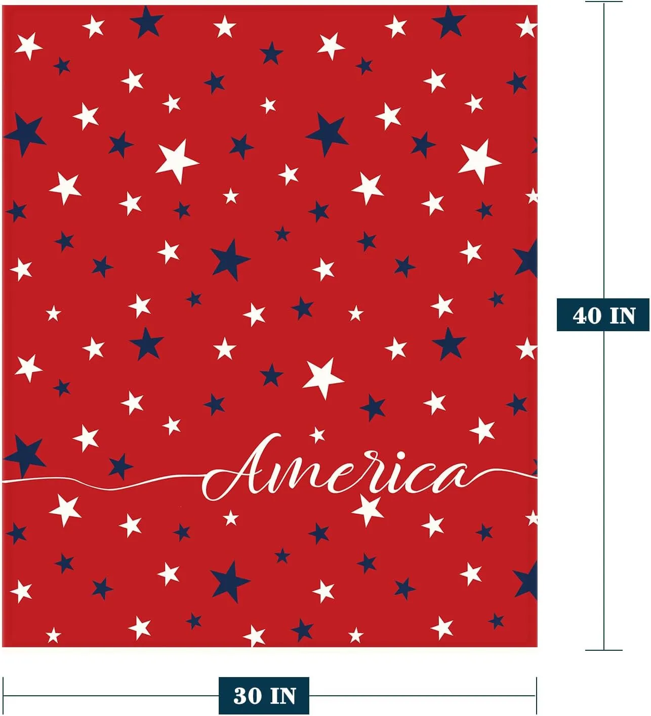 Neatee Living Patriotic Throw Blanket Baby Small 4th of July Memorial Day Fourth of July American Freedom Blanket Swaddle Toddler Pet Veteran Day Red White Blue Stars Fleece Lap Blanket 30x40