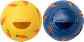 Niteangel Treat Ball, Snack Ball for Guinea Pigs, Rabbits, Hedgehogs and Other Small Pets (Small, Yellow & Blue)