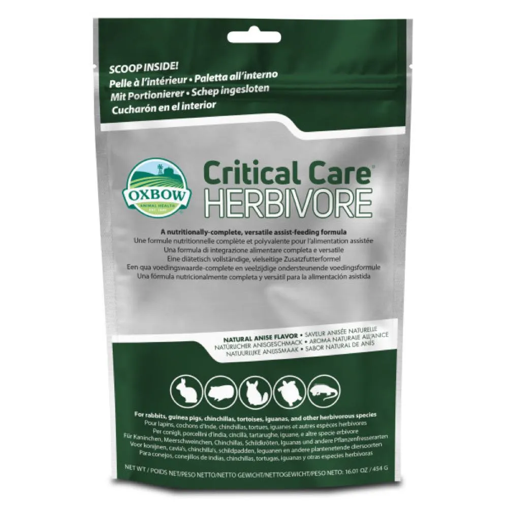 Oxbow Critical Care Herbivore Anise Flavoured Small Animals Premium Recovery Food 454g