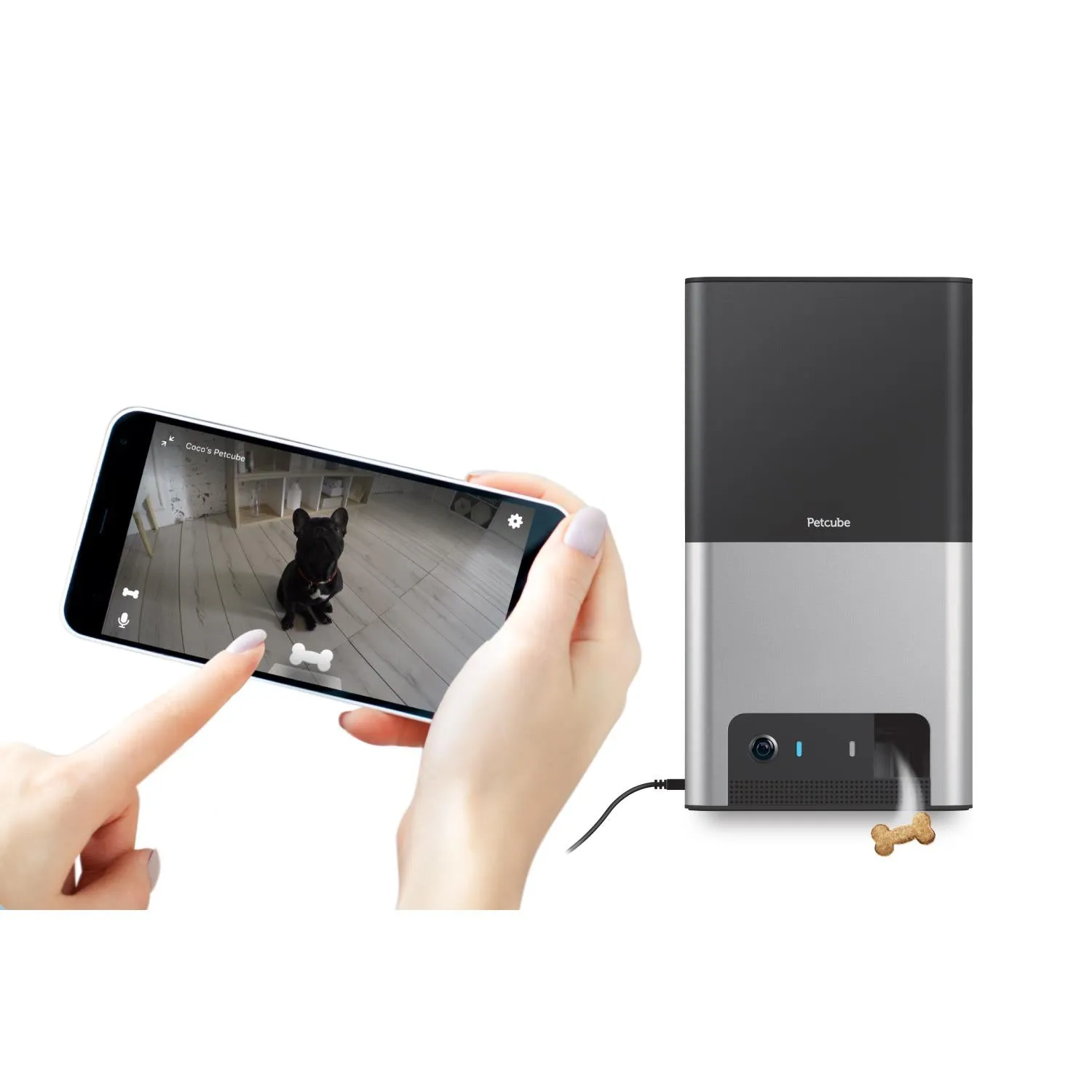 Petcube Bites 2 Interactive Wi-Fi Pet Camera and Treat Dispenser (Silver)