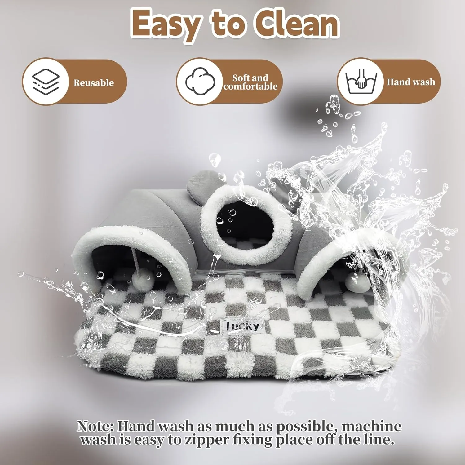 PINVNBY 3 Pcs Guinea Pig Hideout and Tunnel Bed, Removable Soft Bunny Tunnel Tube with Guinea Pig Liner Small Animal Tunnel Toy for Ferrets Hamster Hedgehog Kitty ChinchillaGray