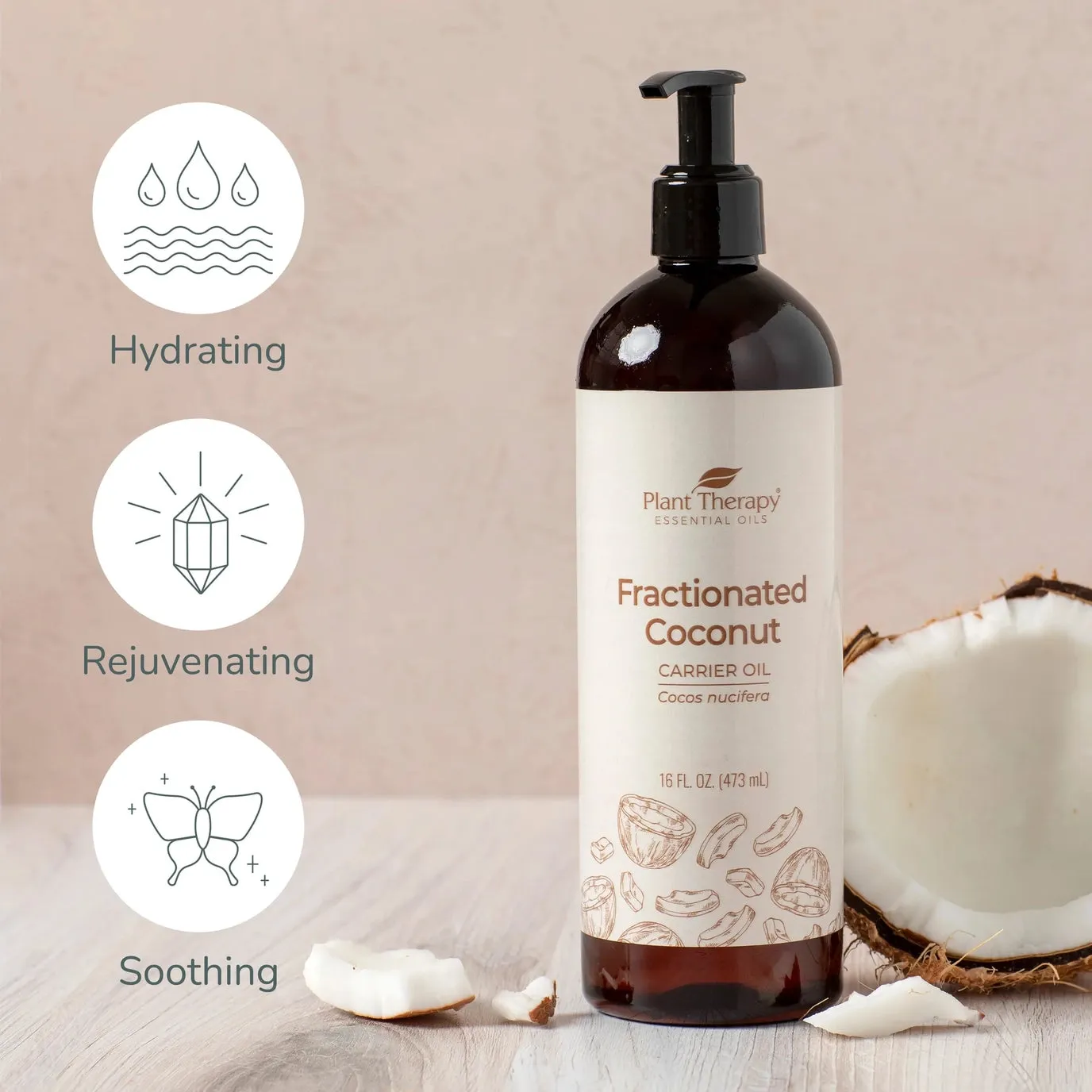 Plant Therapy Fractionated Coconut Carrier Oil 16 FL Oz