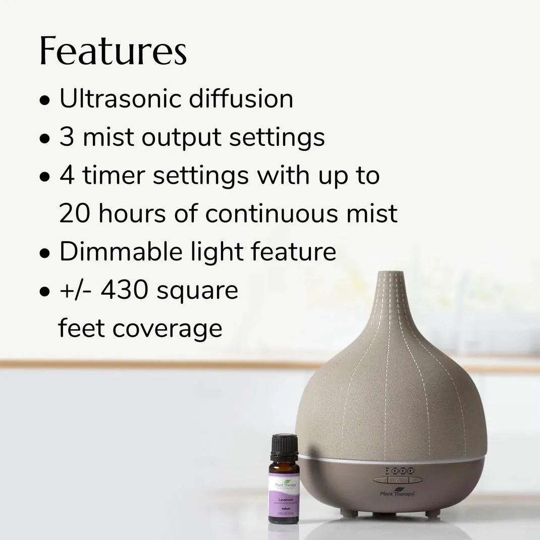 Plant Therapy Metro Stone Deluxe Gray Diffuser