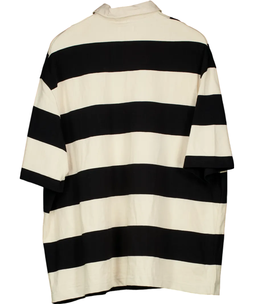 Raey Blue Oversized Striped Cotton Rugby Shirt One Size