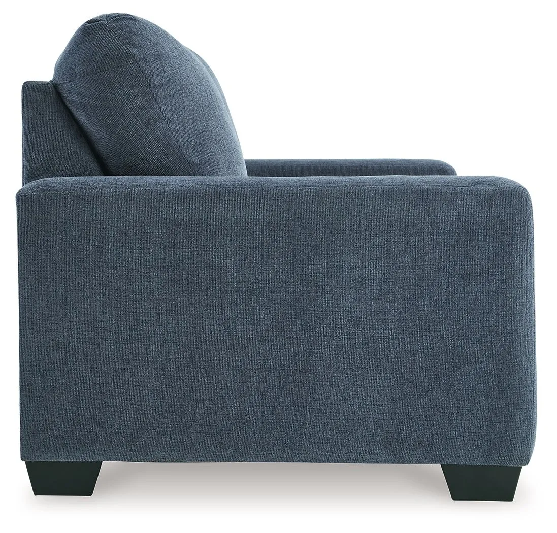 Rannis - Navy - Twin Sofa Sleeper - Fabric