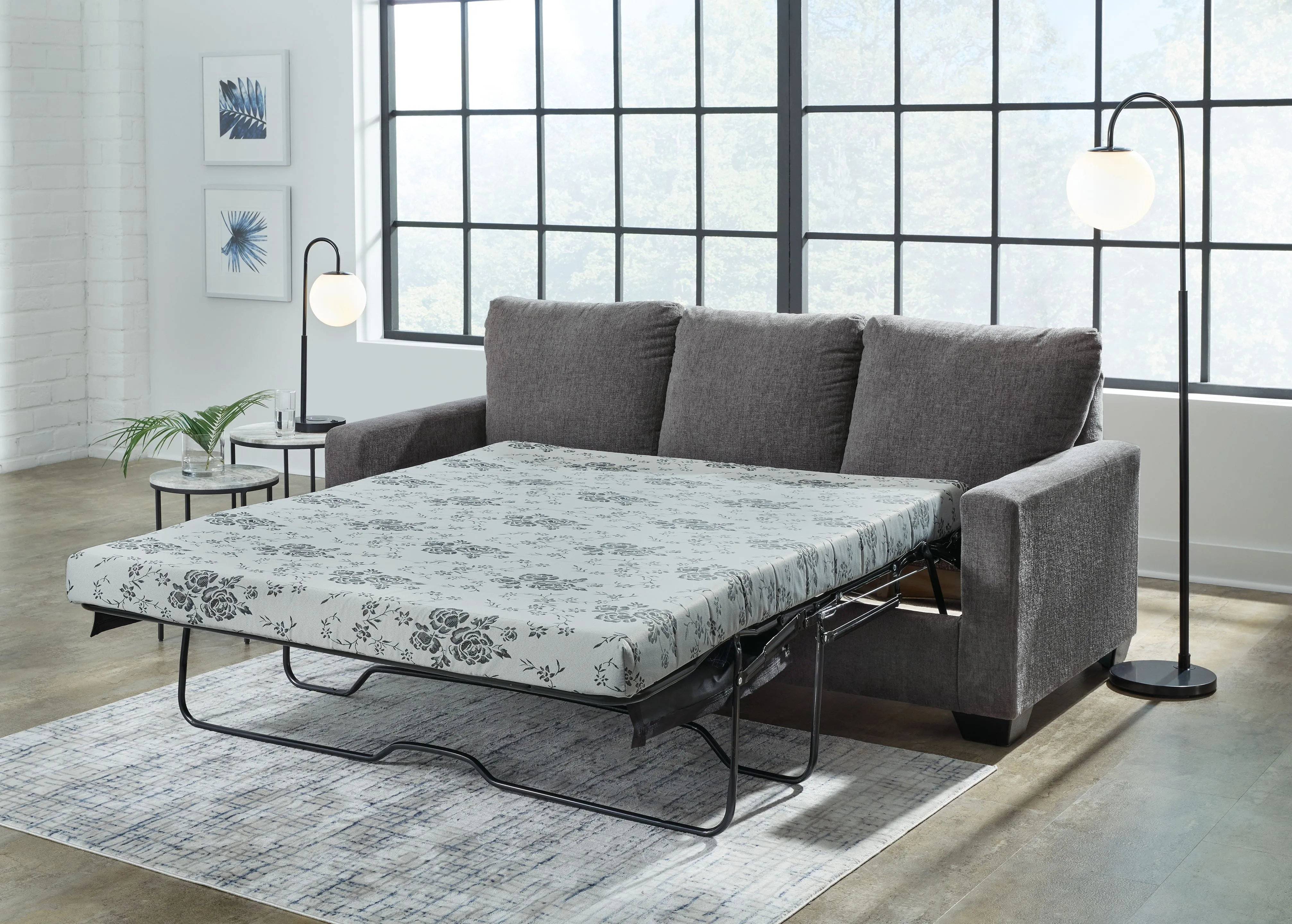 Rannis - Pewter - Queen Sofa Sleeper - Fabric
