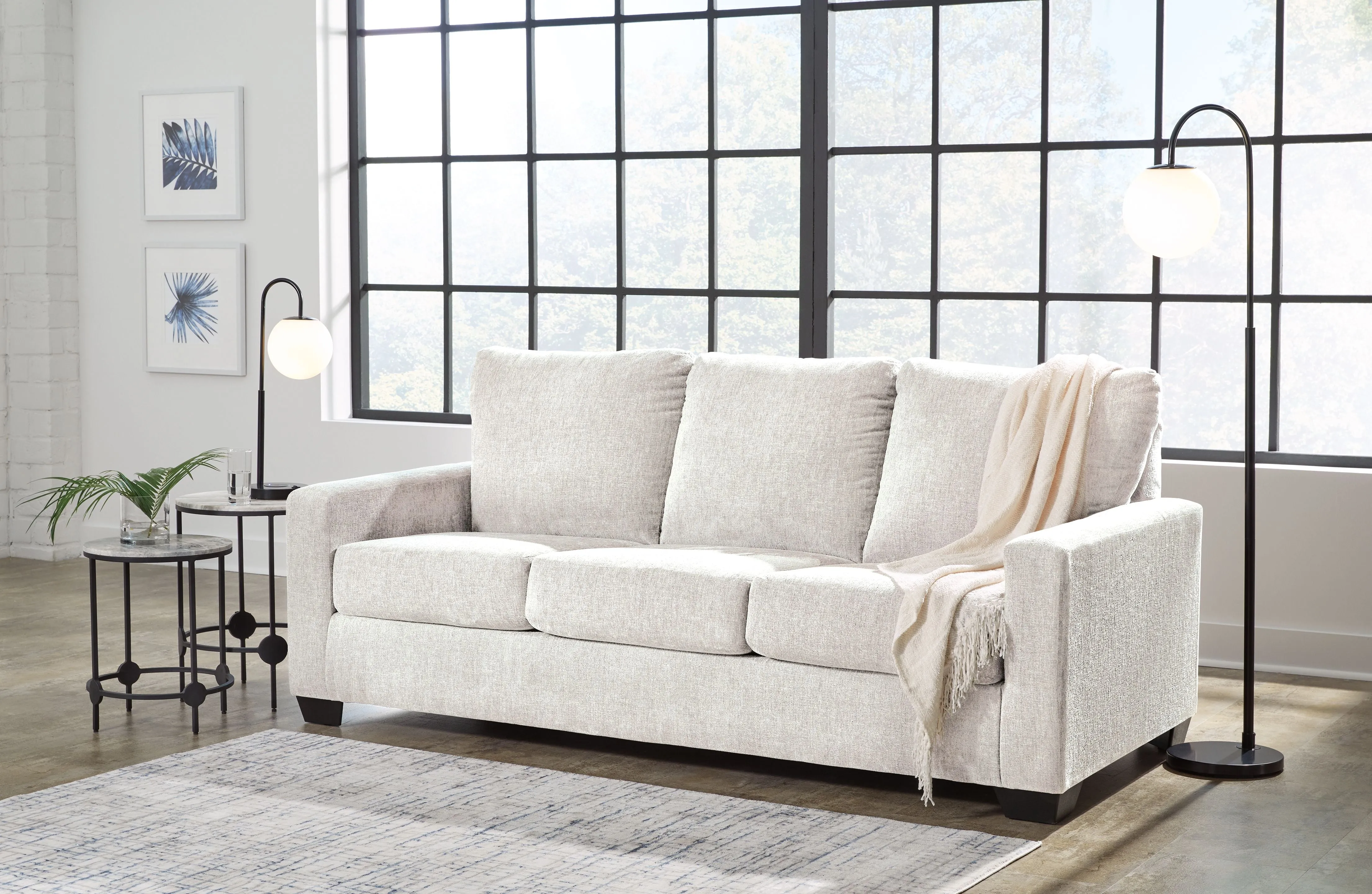 Rannis - Snow - Queen Sofa Sleeper - Fabric