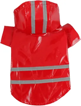 Reflective Dog Raincoat, Suitable for Small to Large Dogs, Windproof & Waterproof Puppy Rainwear, Red, S, M, L, XL