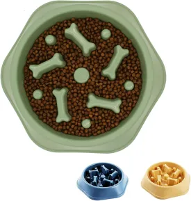 Slow Feeder Dog Bowl,Anti Gulping Healthy Eating Interactive Bloat Stop Fun Alternative Dog Slow Food Feeding Pet Bowl,