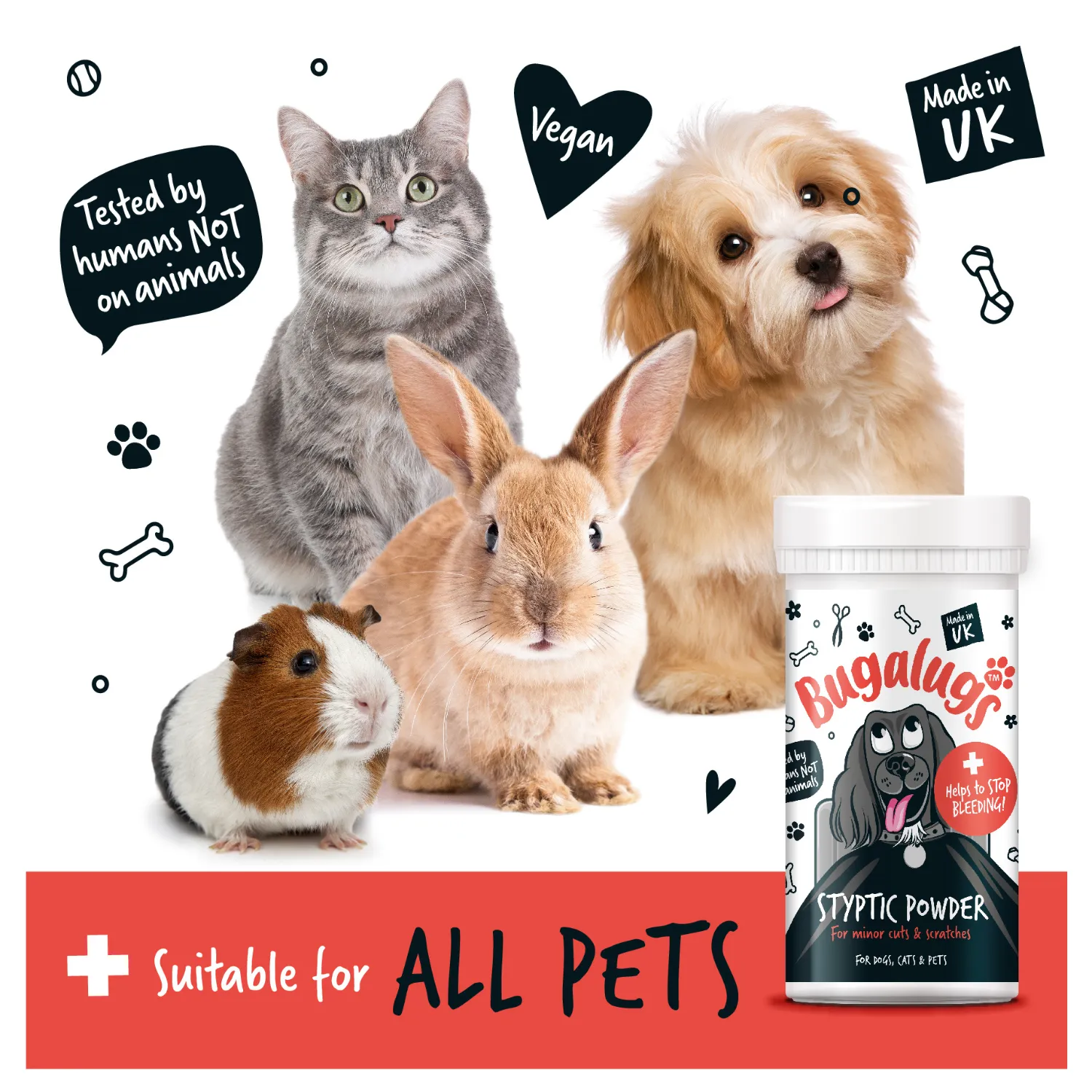Styptic Powder for Minor Cuts & Scratches for Dogs & Cats