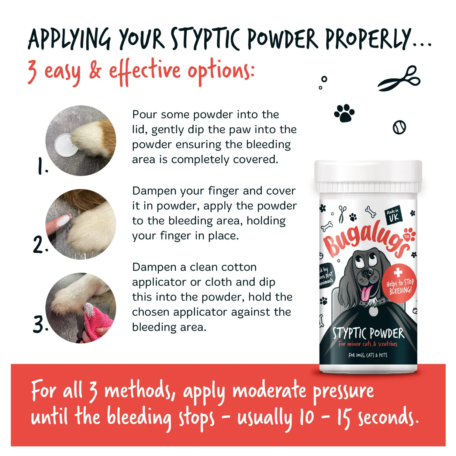 Styptic Powder for Minor Cuts & Scratches for Dogs & Cats