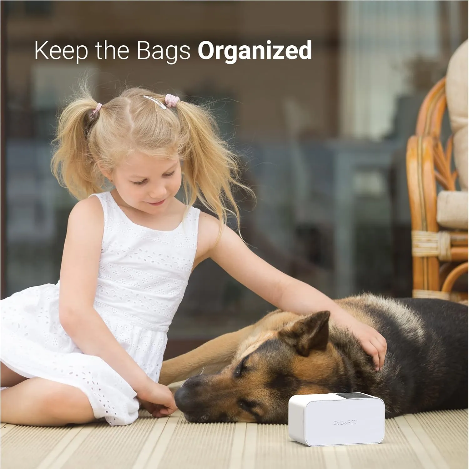 SVD.PET Dog Waste Dispenser with 120 Bags, Wall Mount or Tabletop, Holds 8 Rolls, Indoor/Outdoor